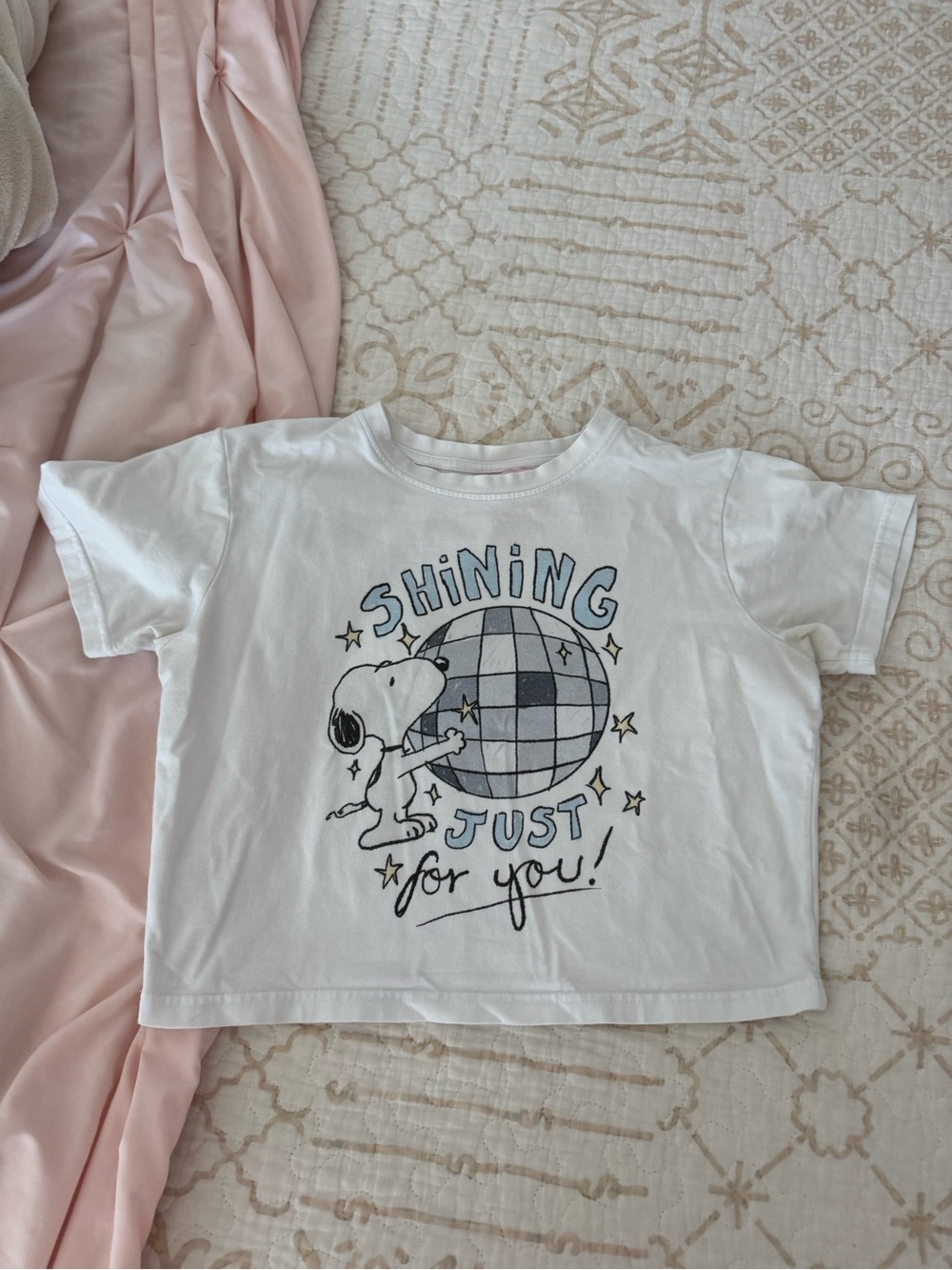 snoopy “mirrorball” taylor swift baby tee